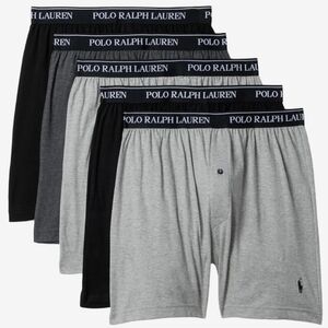 NIB Polo Ralph Lauren 5 Pack Classic Fit Cotton Knit Boxers Size Medium